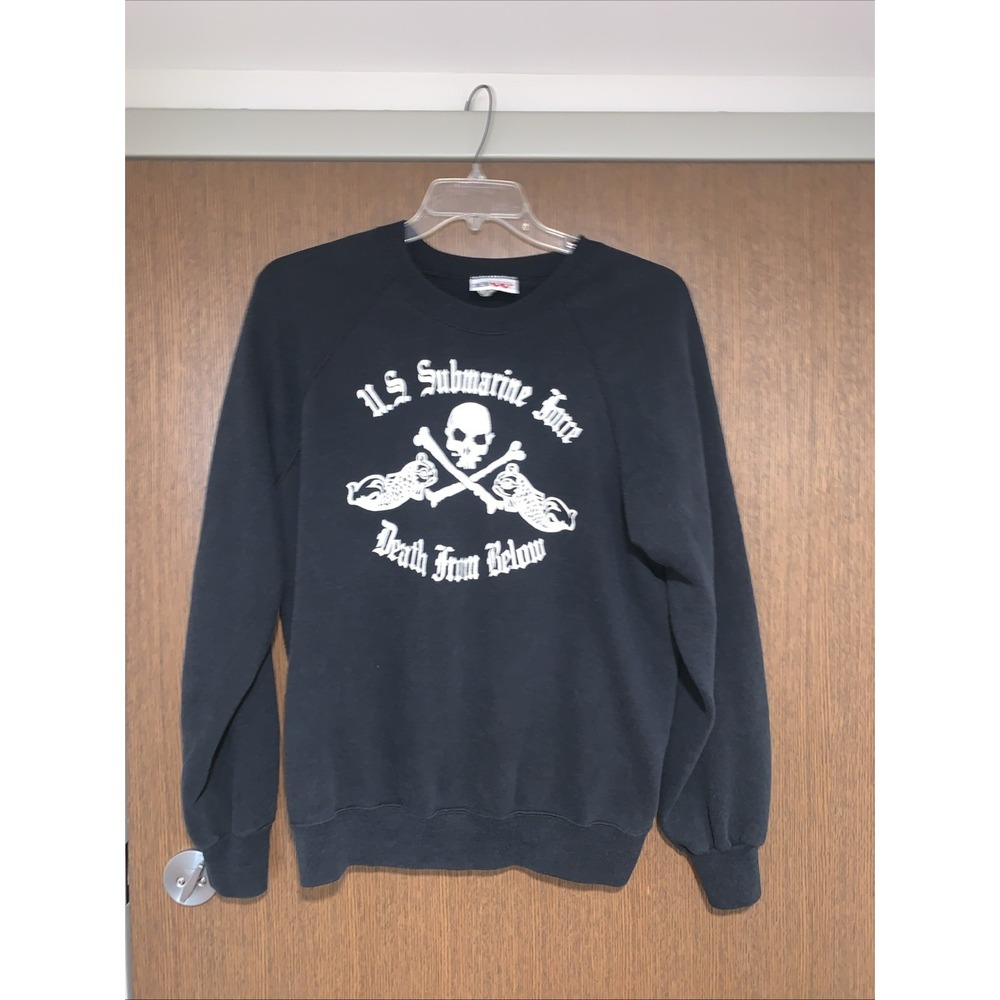 2xl Men's Crewneck Vintage Sweater Us Submarine Force Death From Below